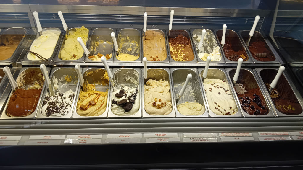 Ice cream range at Creme De La Creme