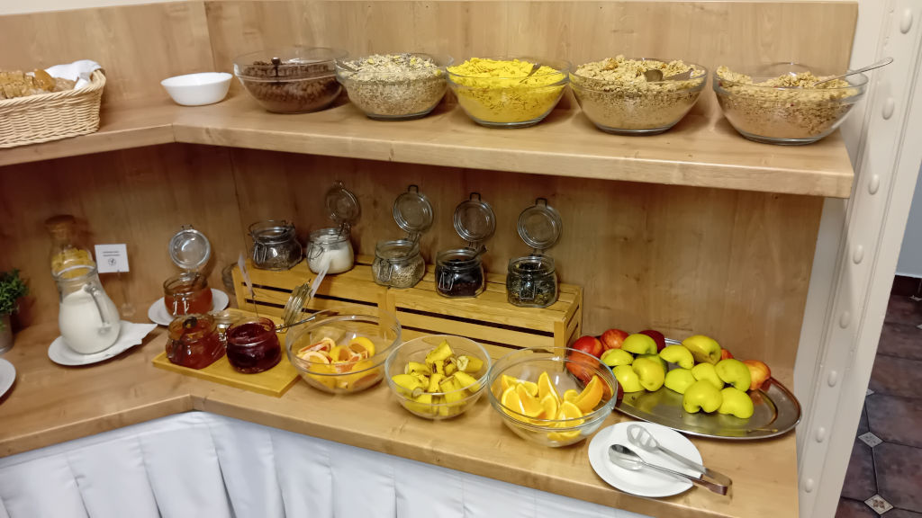 Breakfast choices at Hotel Atos