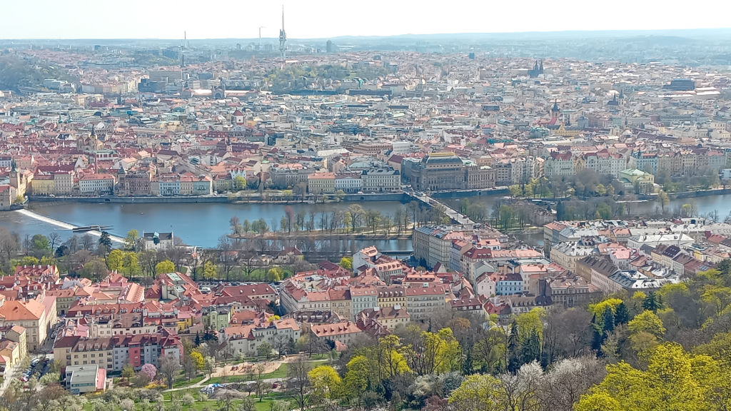A view of Prague from the Petrin Tower